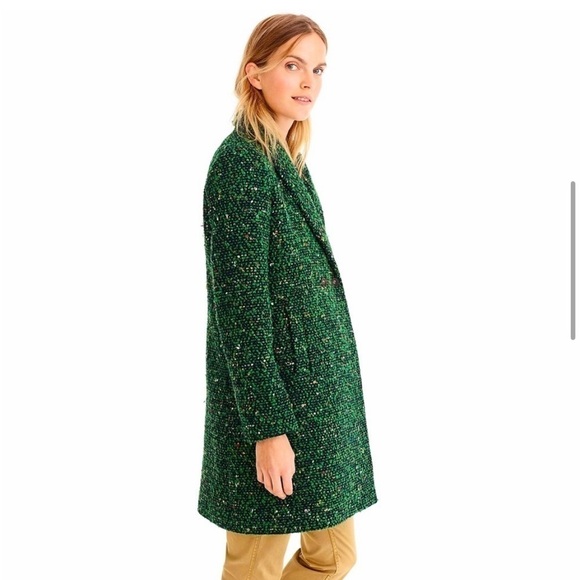 J.CREW Daphne tweed coat green size 4 - Picture 10 of 15